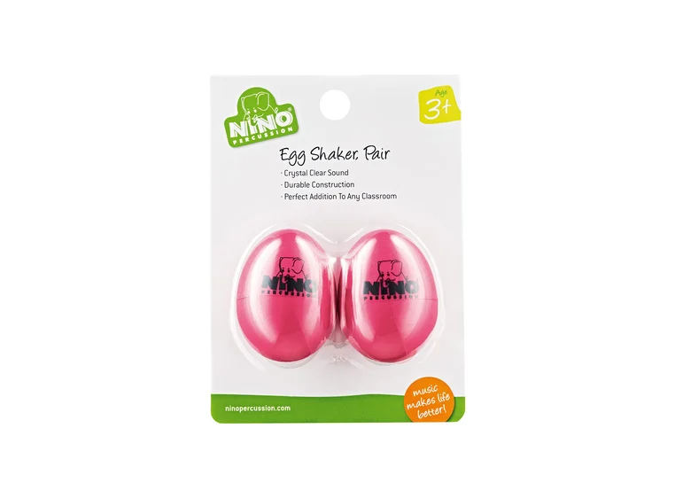 Nino Percussion 540-SP-2 Egg Shaker par Strawberry Pink(2stk) 